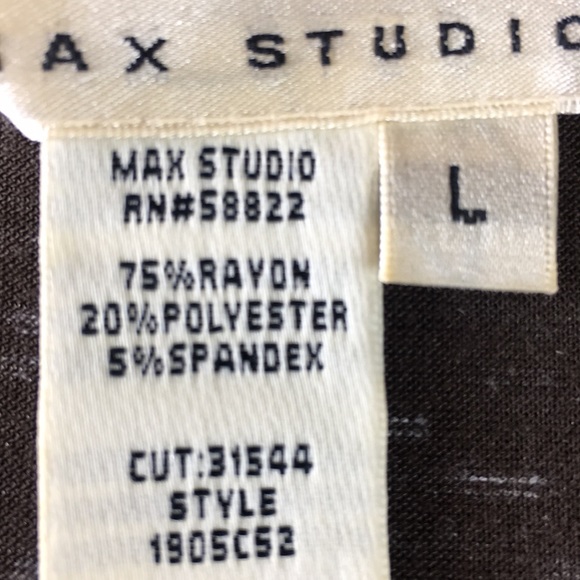 Max Studio Faux Wrap Dress with Ruching waist S-L - Picture 9 of 9